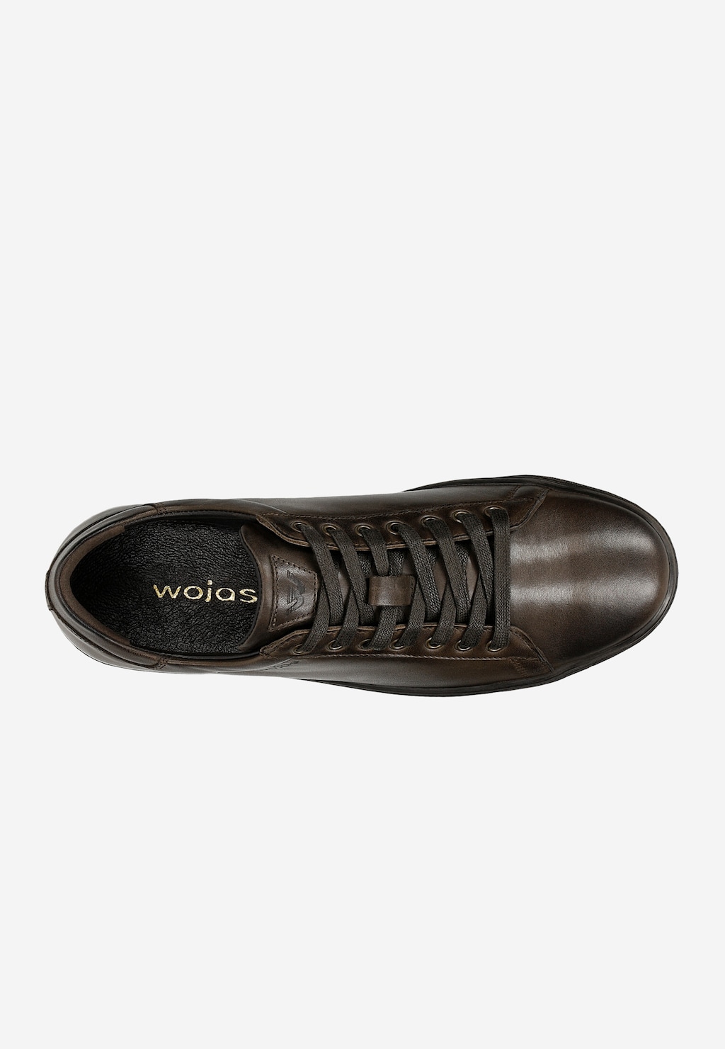 Ciemnobrązowe sznurowane półbuty męskie typu trampki 10170-52 Widok 5