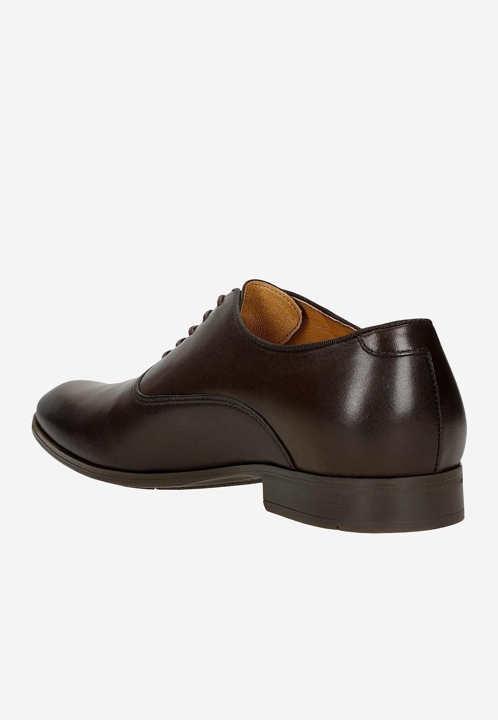 Wizytowe półbuty męskie w ciemnobrązowym kolorze 10185-52 Widok 4