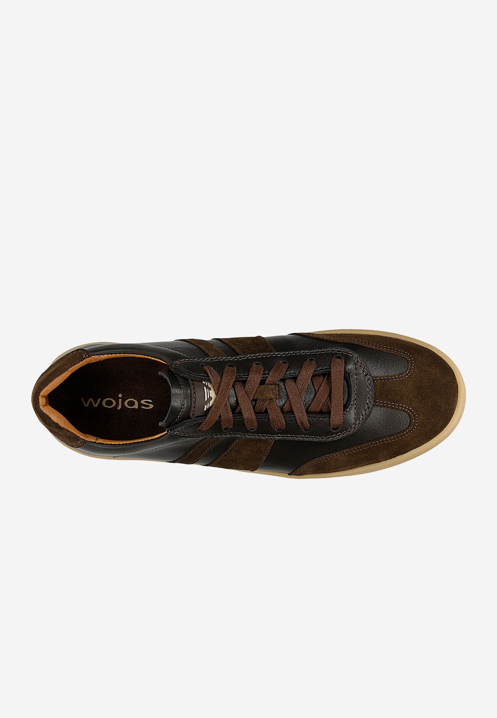 Tmavě hnědé pánské tenisky z kombinované kůže 10234-72 Widok 5