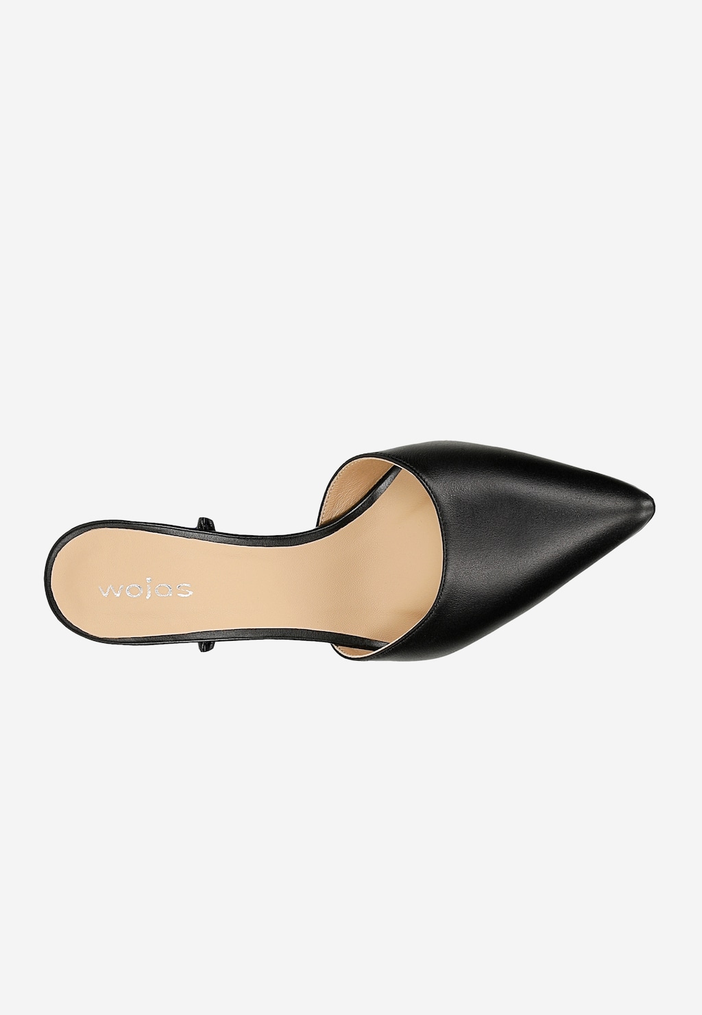 Czarne wiązane czółenka damskie z noskiem w szpic 35168-51 Widok 4