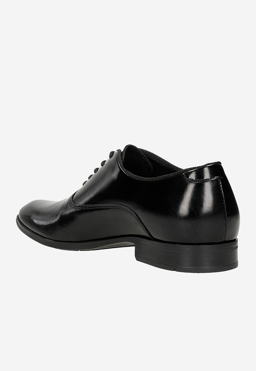 Elegantné čierne kožené poltopánky 10185-51 Widok 4