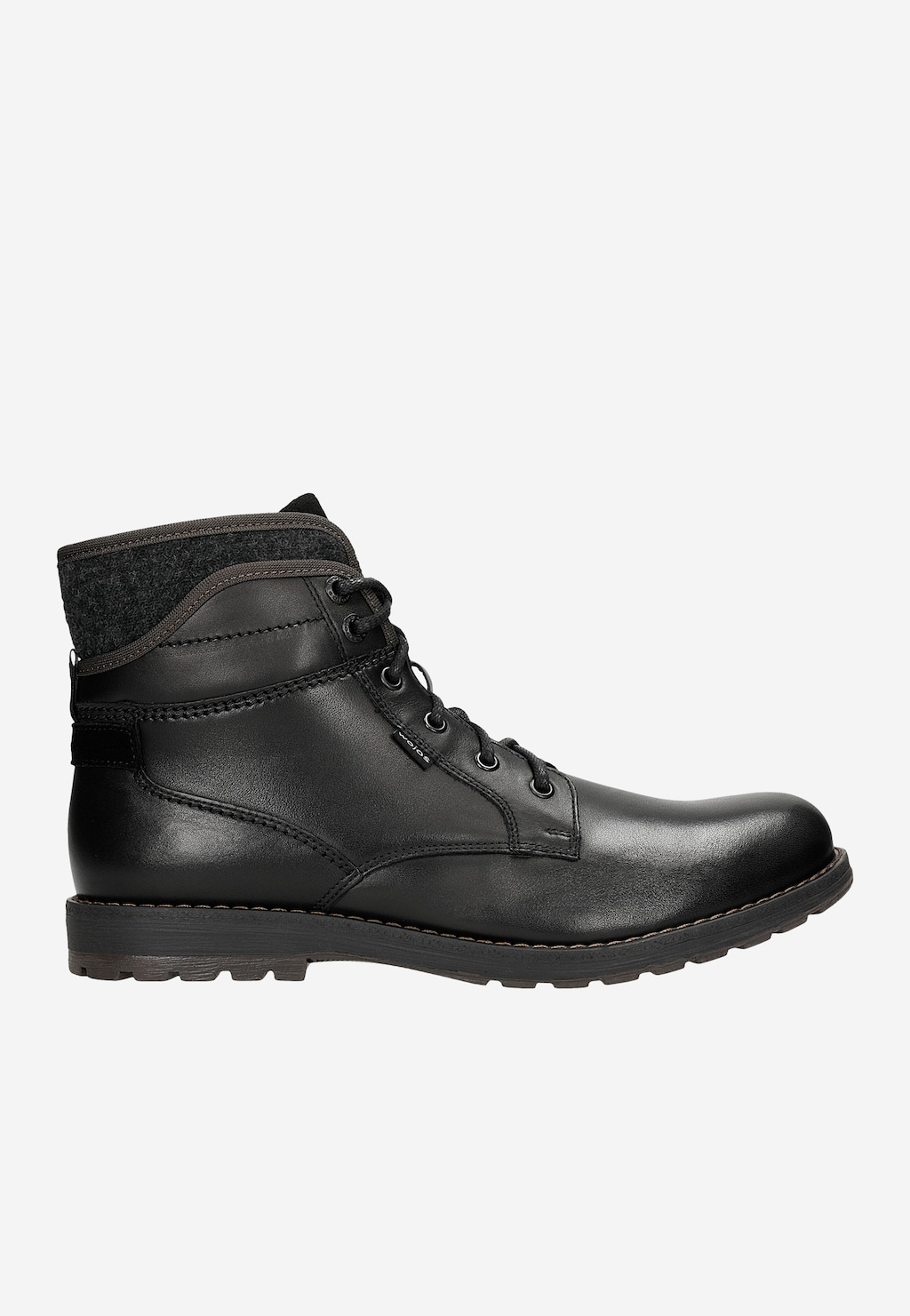 Čierne šnurovacie workery pánske z lícnej kože 24031-70 Widok 2