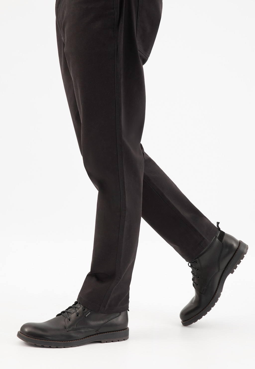 Čierne šnurovacie workery pánske z lícnej kože 24031-70 Widok 7