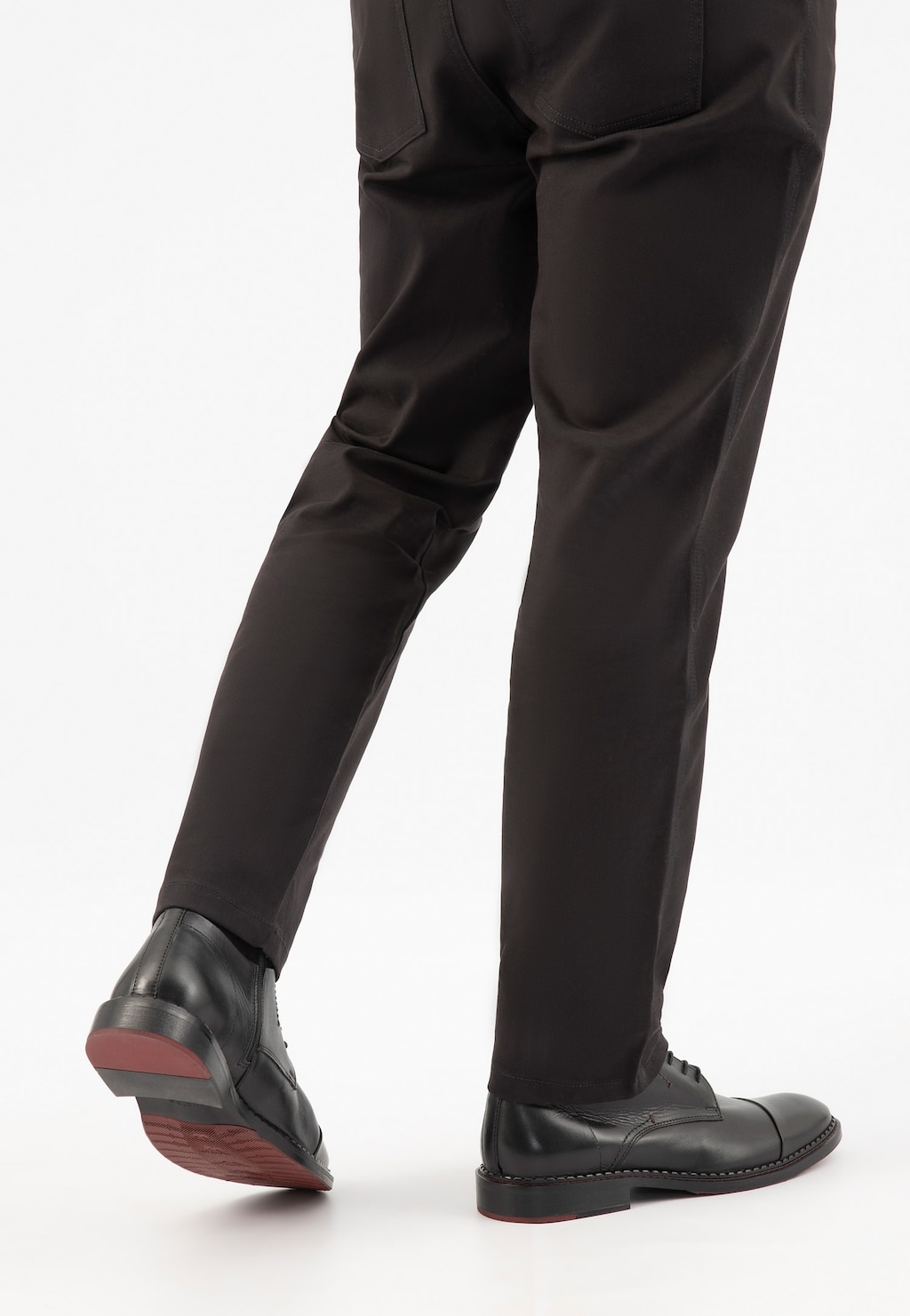 Čierne pánske topánky s pohodlným zapínaním na zips 24103-71 Widok 7