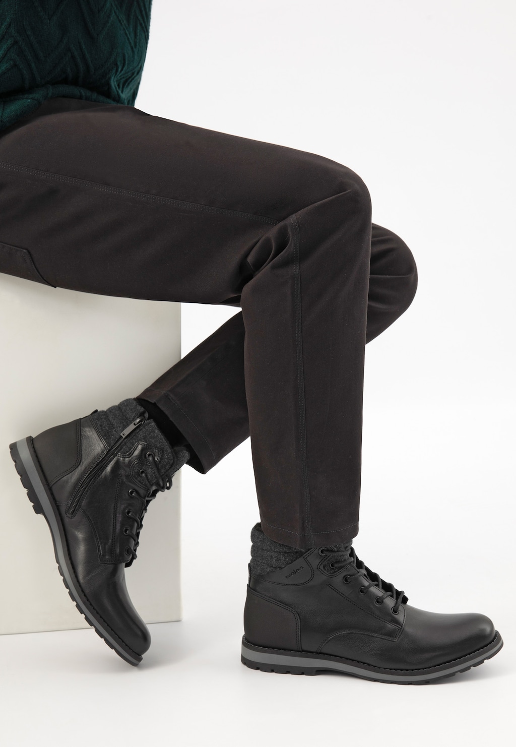 Černé pánské workery s izolační vrstvou 24105-51 Widok 7