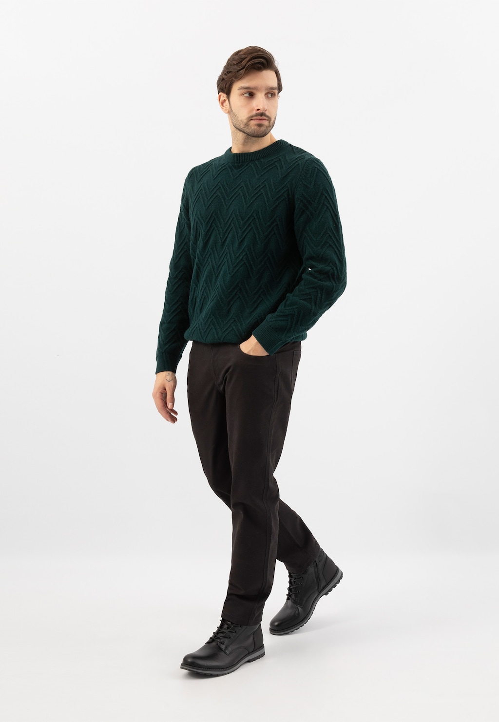 Černé pánské workery s izolační vrstvou 24105-51 Widok 1