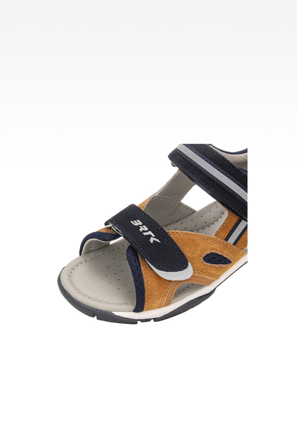 Tmavomodro-hnedé detské sandále z pravej kože BARTEK 84414-63 Widok 8