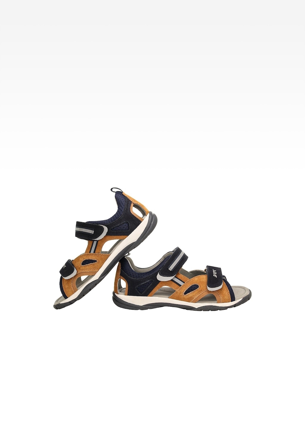 Tmavomodro-hnedé detské sandále z pravej kože BARTEK 84414-63 Widok 7