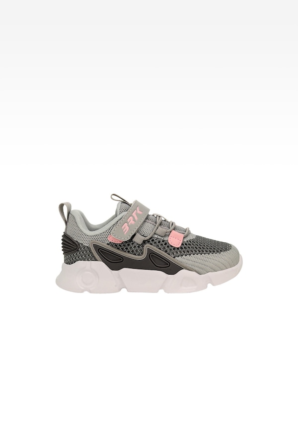 Popielate sneakersy z materiału dla dziewczynki BARTEK 87007-14
