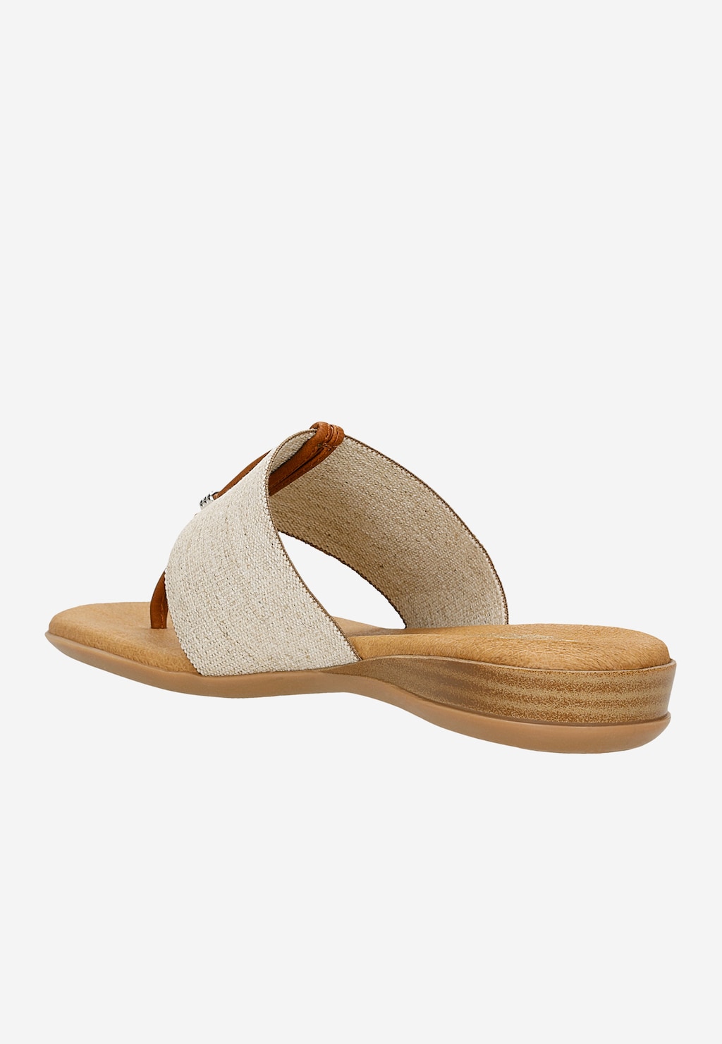 Eleganckie beżowe klapki z ozdobą RELAKS R7600014 Widok 3