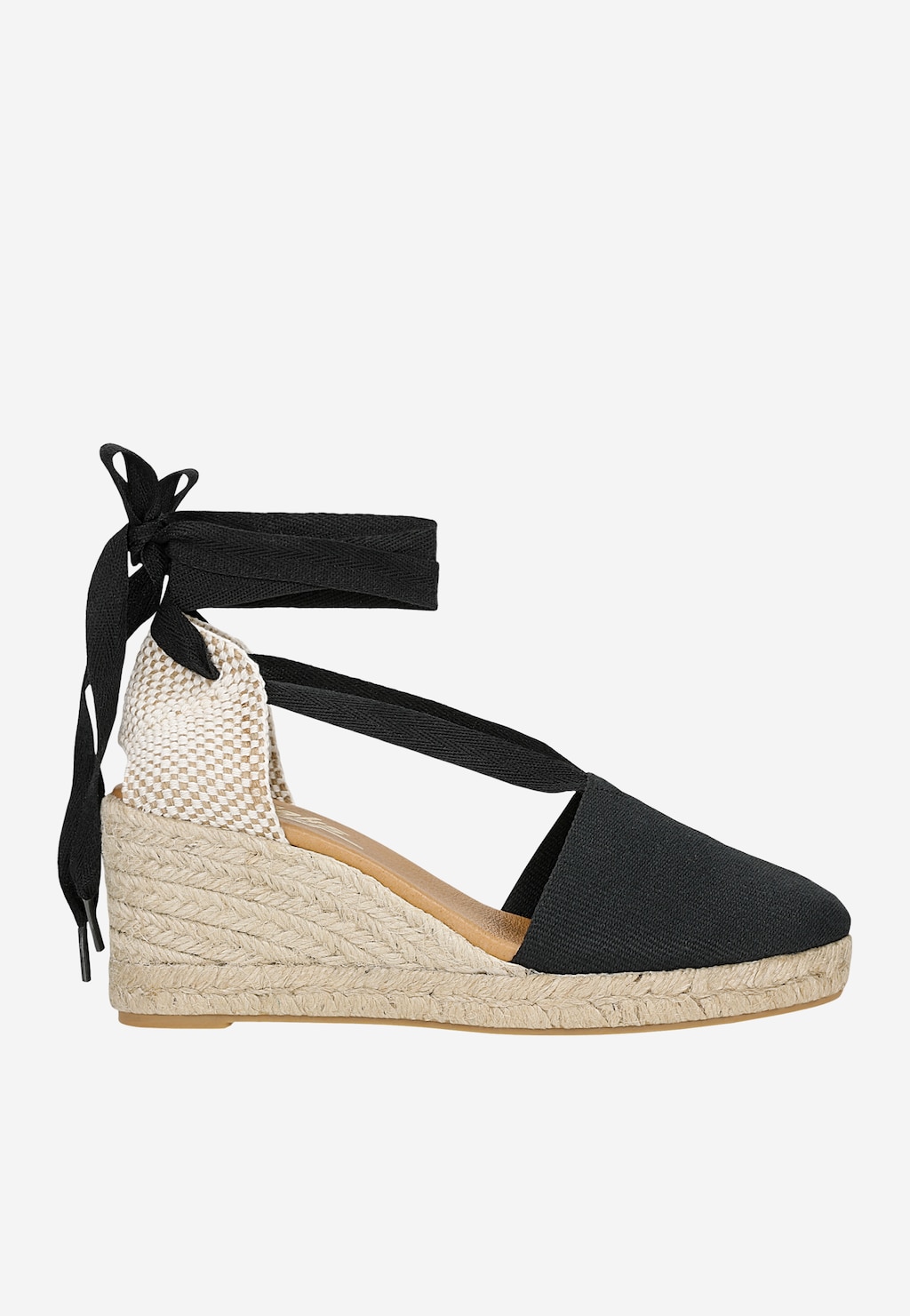 Czarne zabudowane espadryle damskie RELAKS R7600211 Widok 1