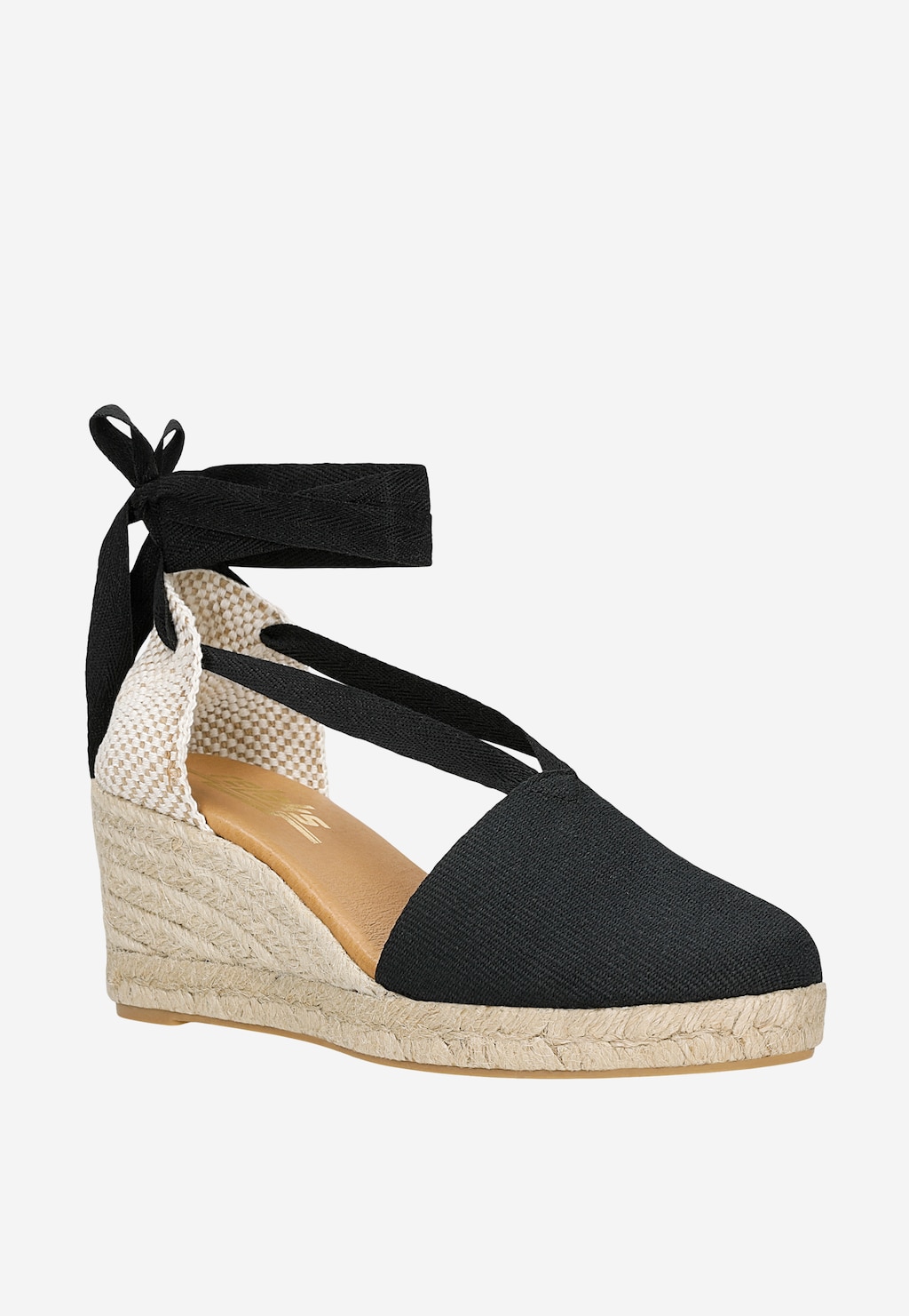 Czarne zabudowane espadryle damskie RELAKS R7600211 Widok 2