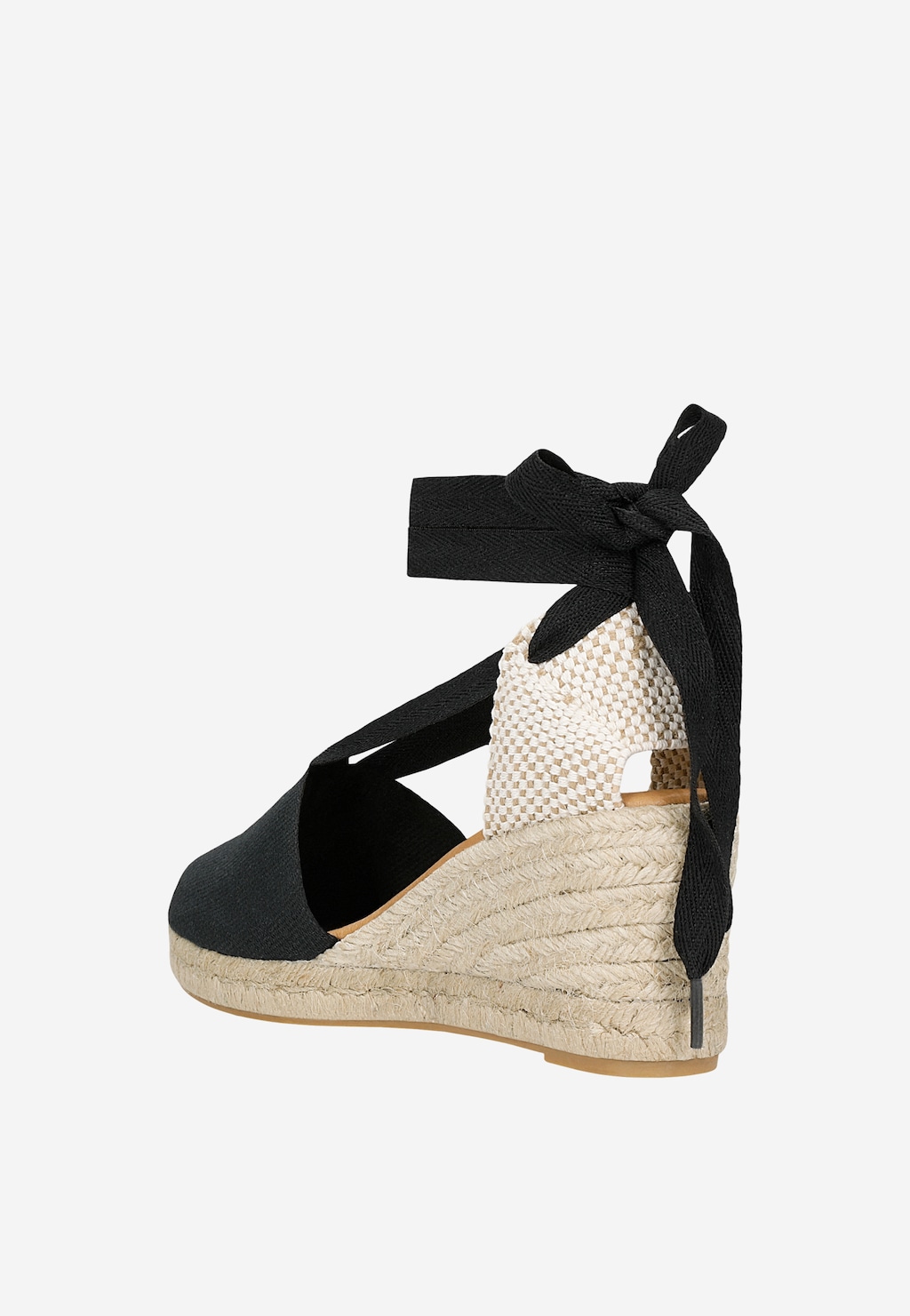 Czarne zabudowane espadryle damskie RELAKS R7600211 Widok 3