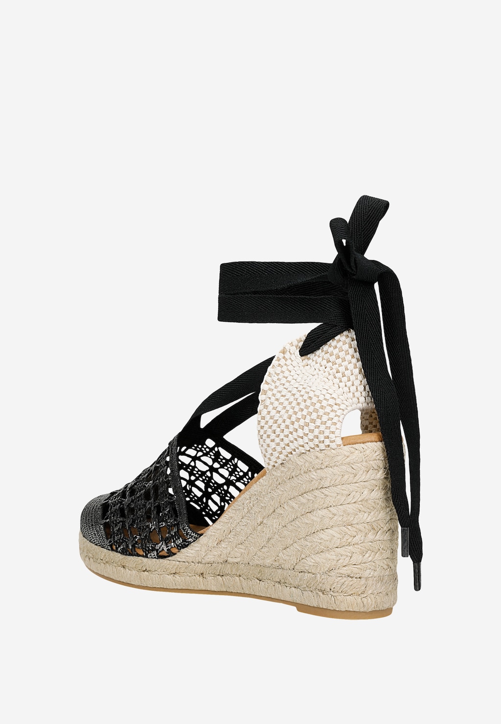 RELAKS boho sandały na koturnie w stylu espadryli z wiązaniem na kostce R76003-11 Widok 3