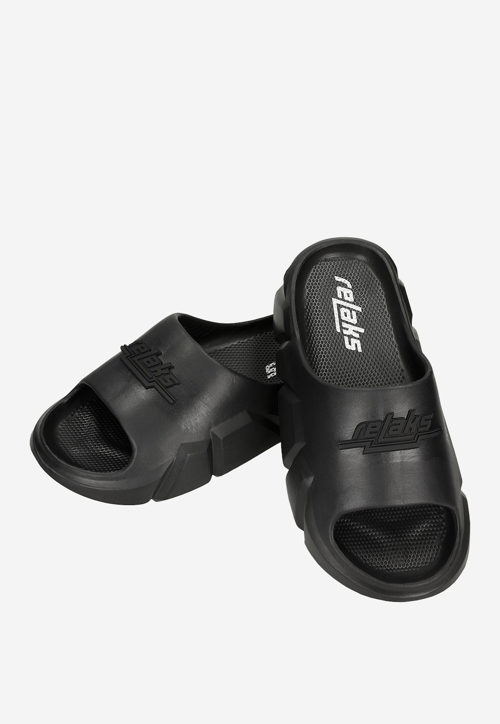 Czarne futurystyczne klapki męskie RELAKS R32006-11 Widok 6
