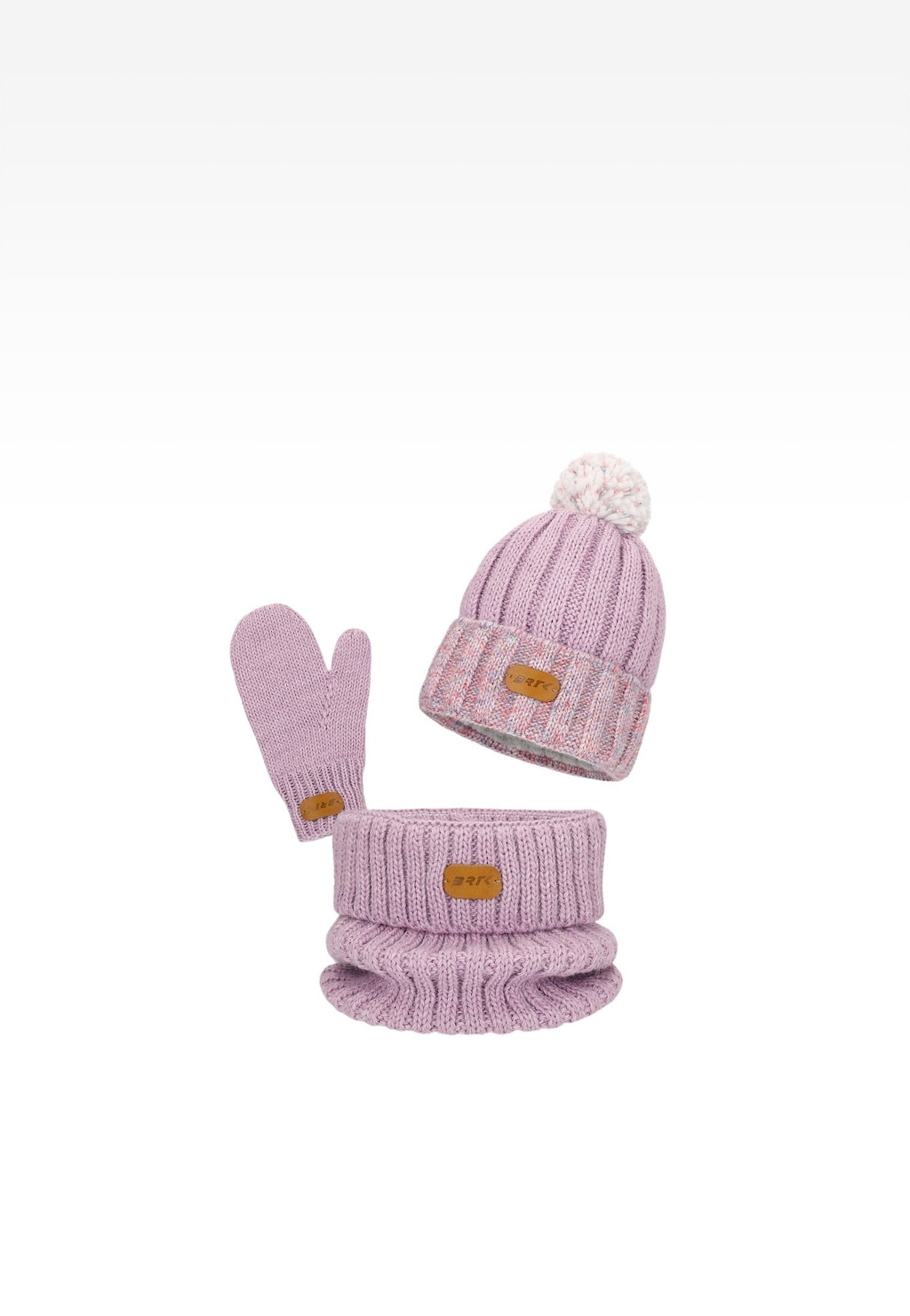 Farebný zimný set BARTEK 85600-16 čiapka + nákrčník + rukavice Widok 2