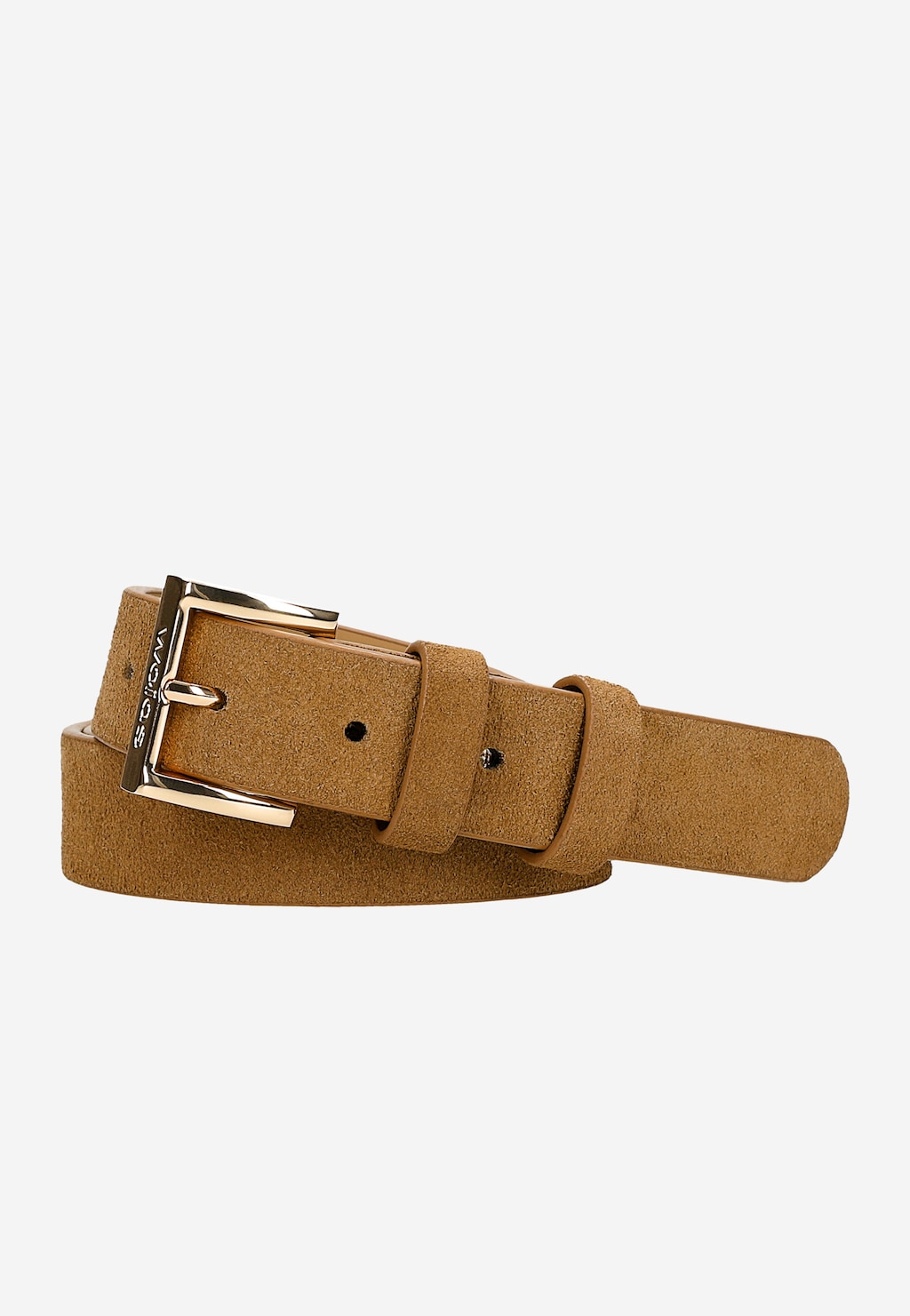 Béžový dámsky opasok z velúrovej štiepenky 93084-64 Widok 2