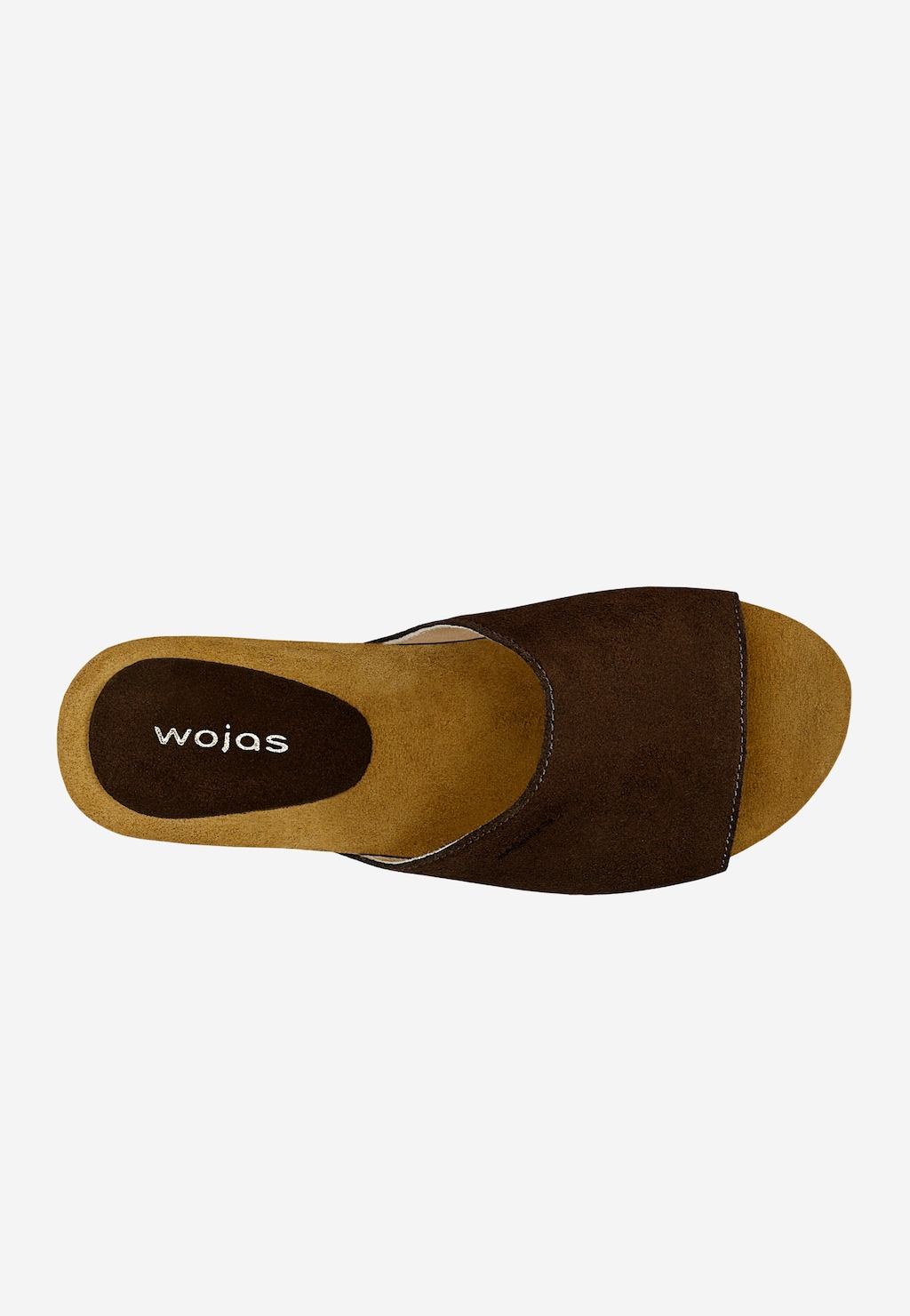 Klapki na koturnie w kolorze czekoladowego brązu 74021-62 Widok 5