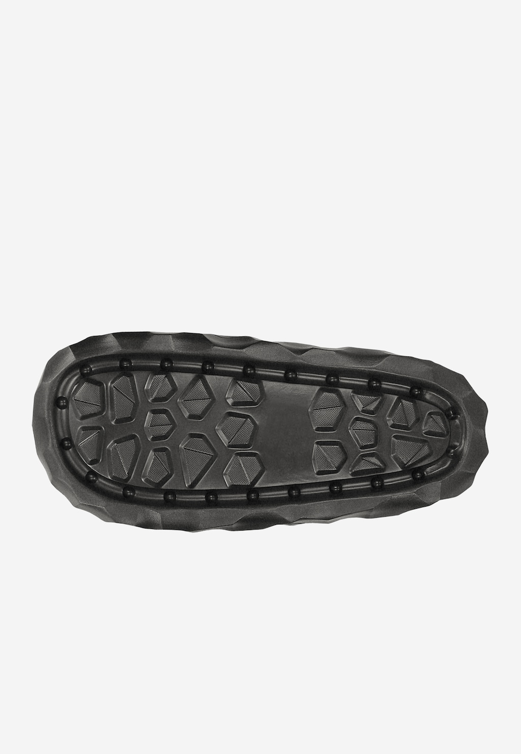 Czarne klapki RELAKS z rzeźbioną fakturą i grubą podeszwą R34007-11 Widok 5