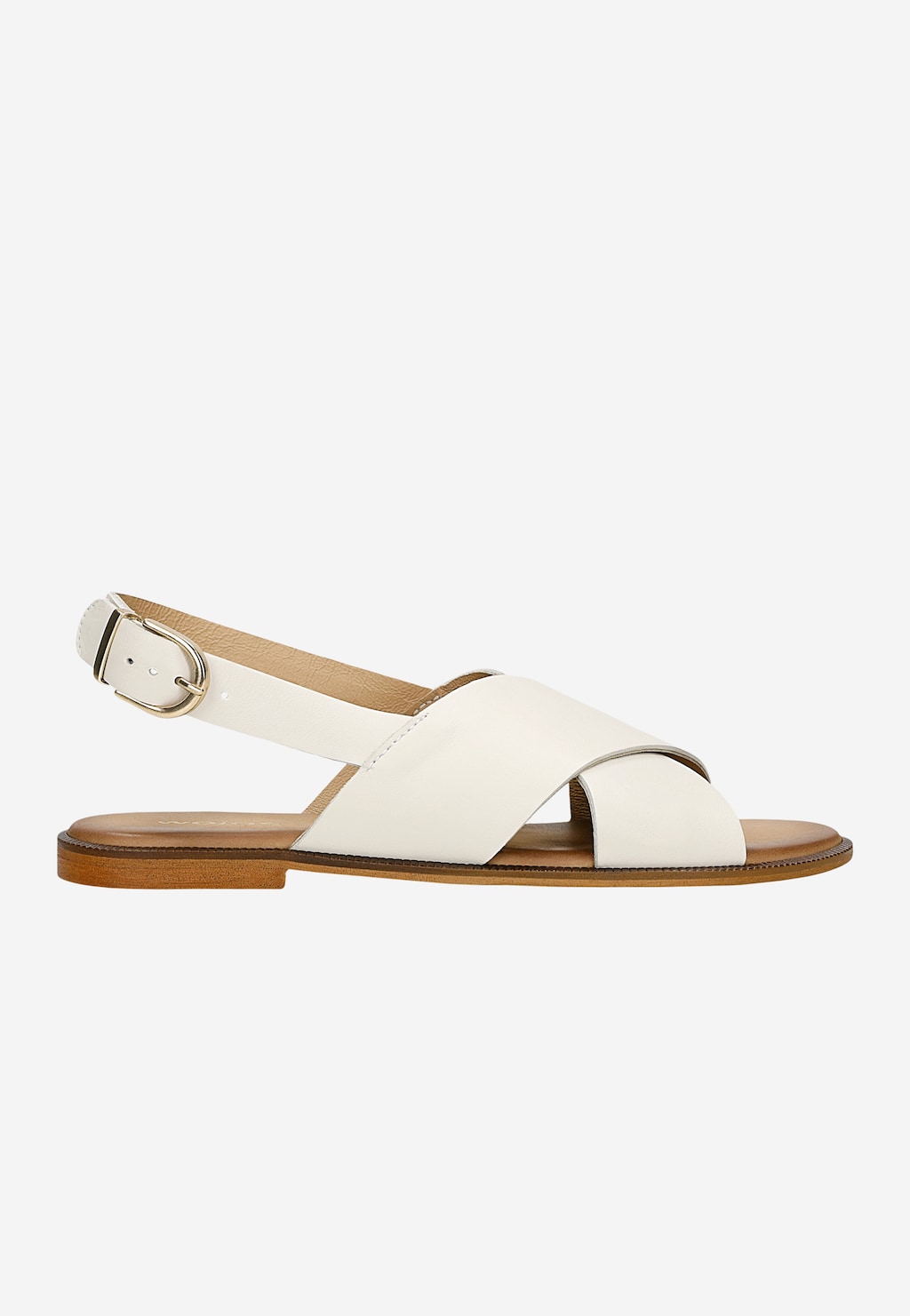 Béžové kožené sandály z lícové kůže 76071-54 Widok 2