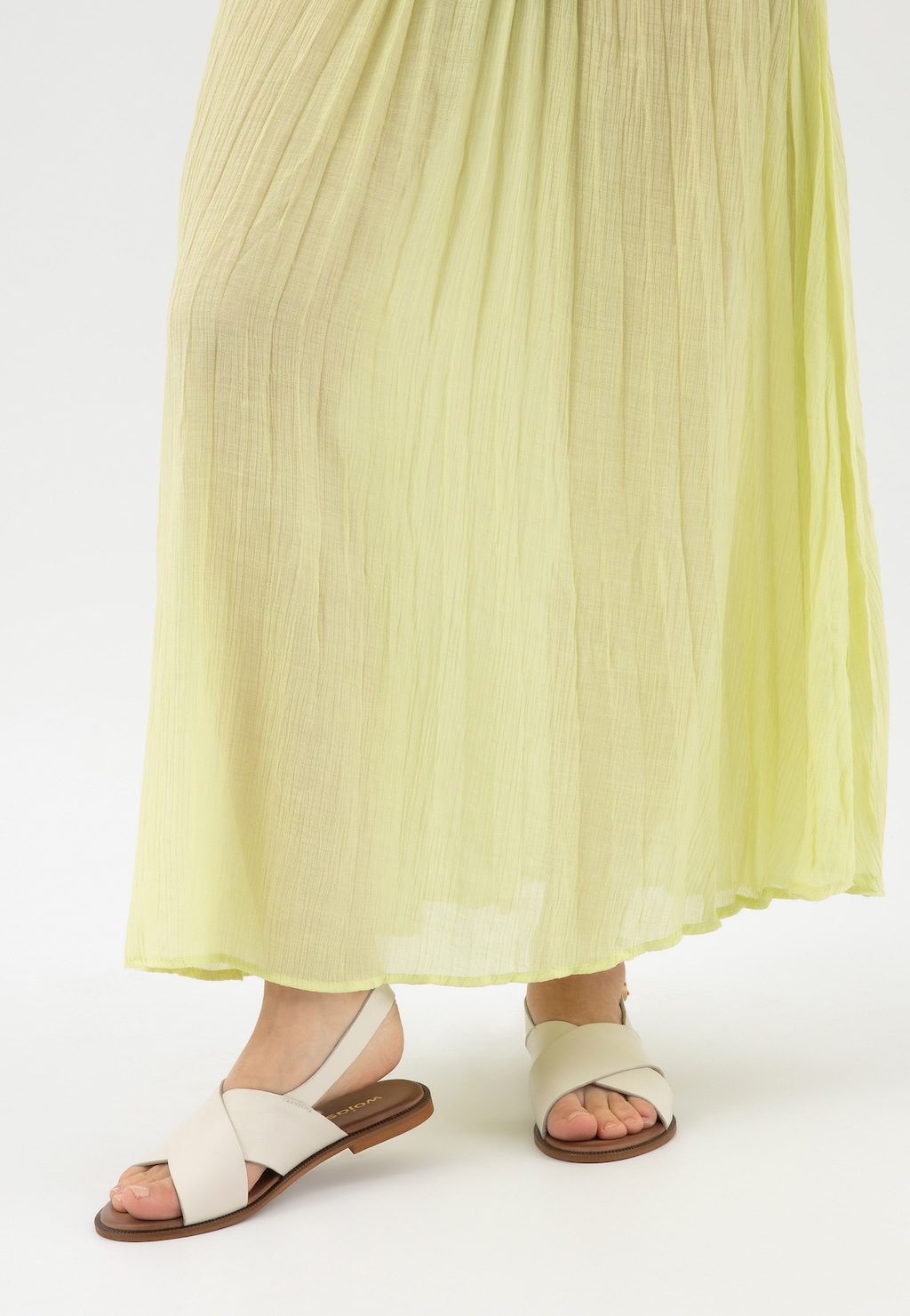 Béžové kožené sandály z lícové kůže 76071-54 Widok 8