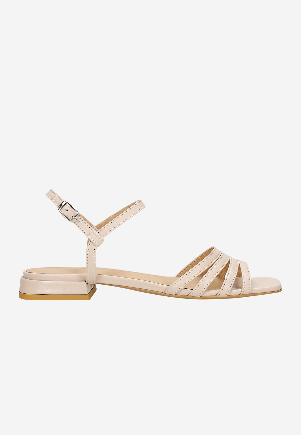 Béžové dámske sandále na nízkom širokom podpätku 76224-54 Widok 2