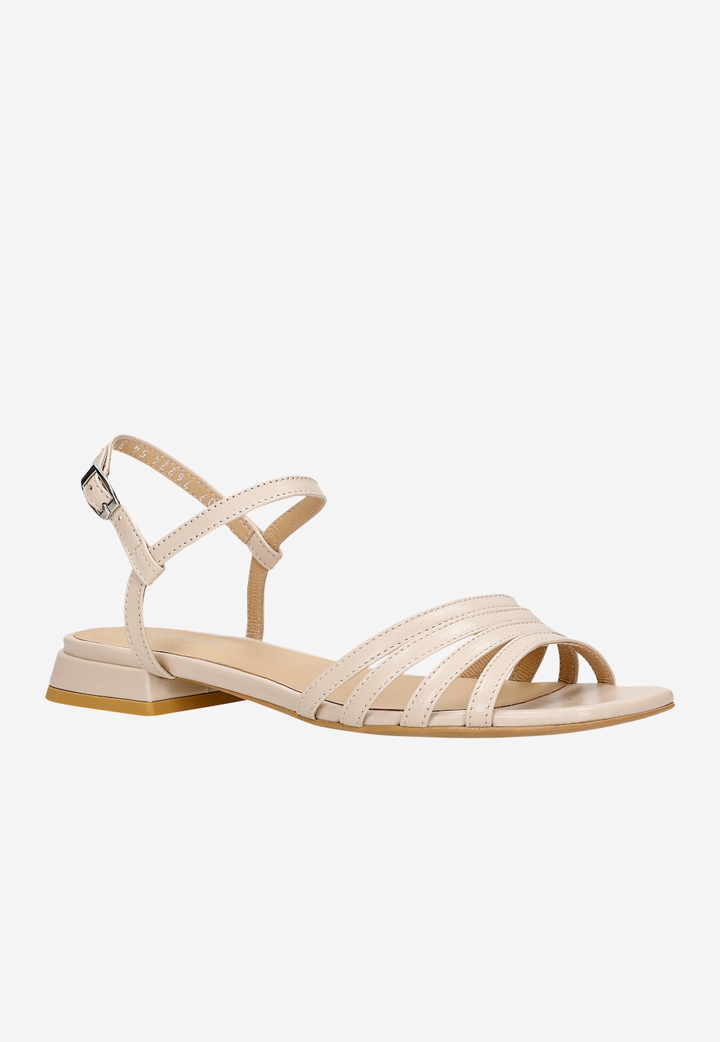 Béžové dámske sandále na nízkom širokom podpätku 76224-54 Widok 3