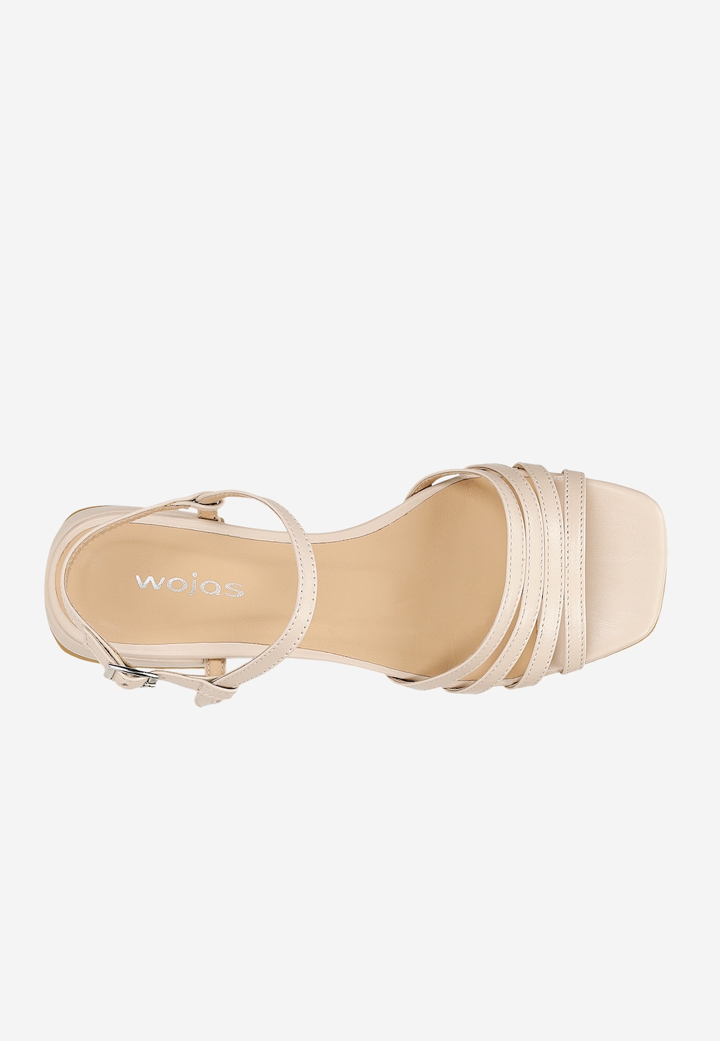 Béžové dámske sandále na nízkom širokom podpätku 76224-54 Widok 5