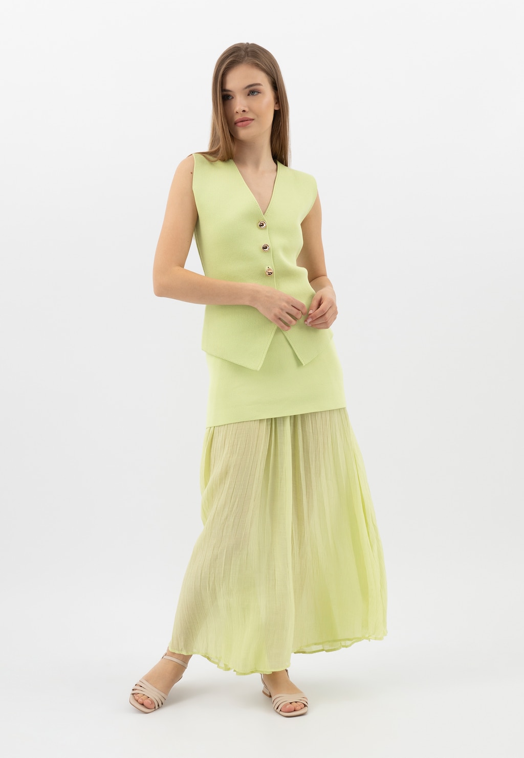 Béžové dámske sandále na nízkom širokom podpätku 76224-54 Widok 10