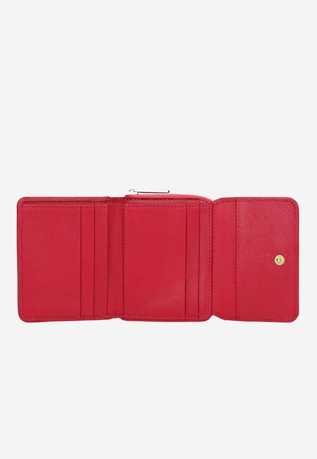 Mały różowy portfel damski ze złotymi elementami 91021-45 Widok 5