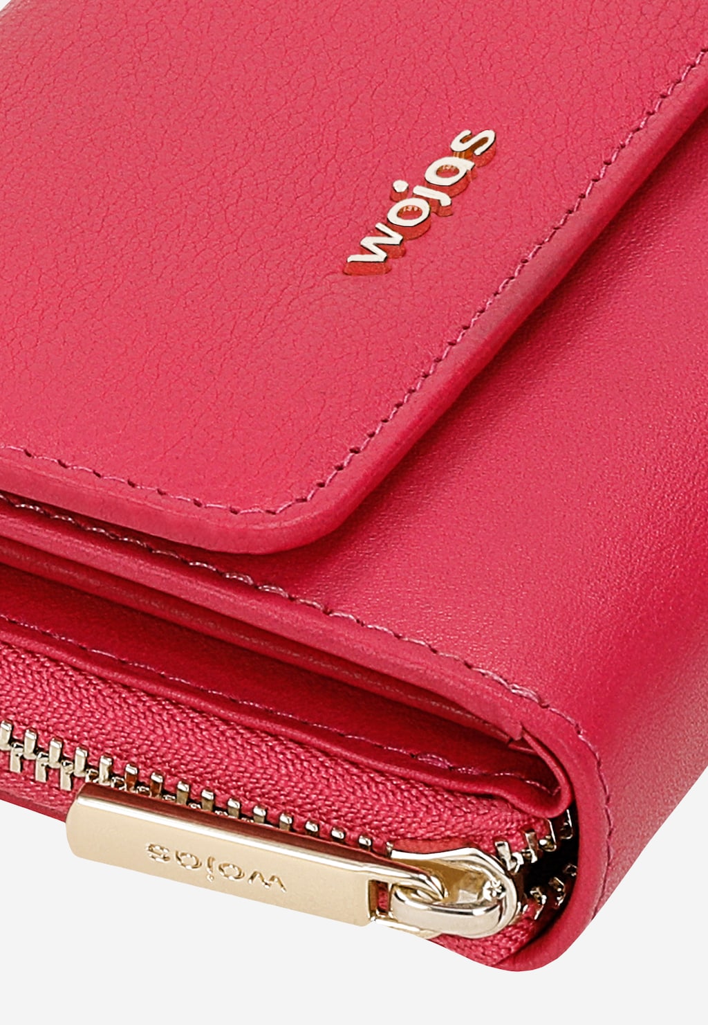 Mały różowy portfel damski ze złotymi elementami 91021-45 Widok 7