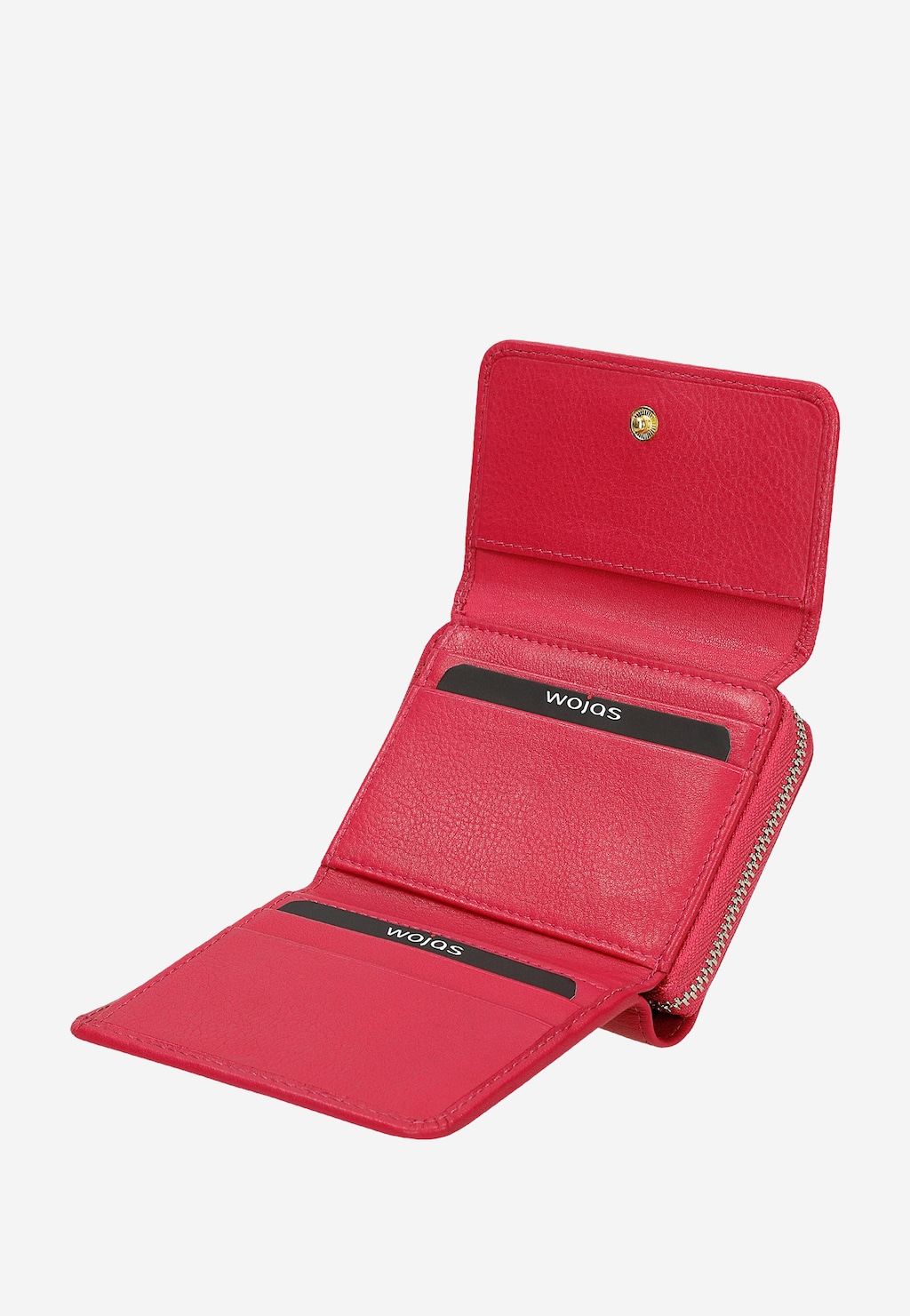 Mały różowy portfel damski ze złotymi elementami 91021-45 Widok 8