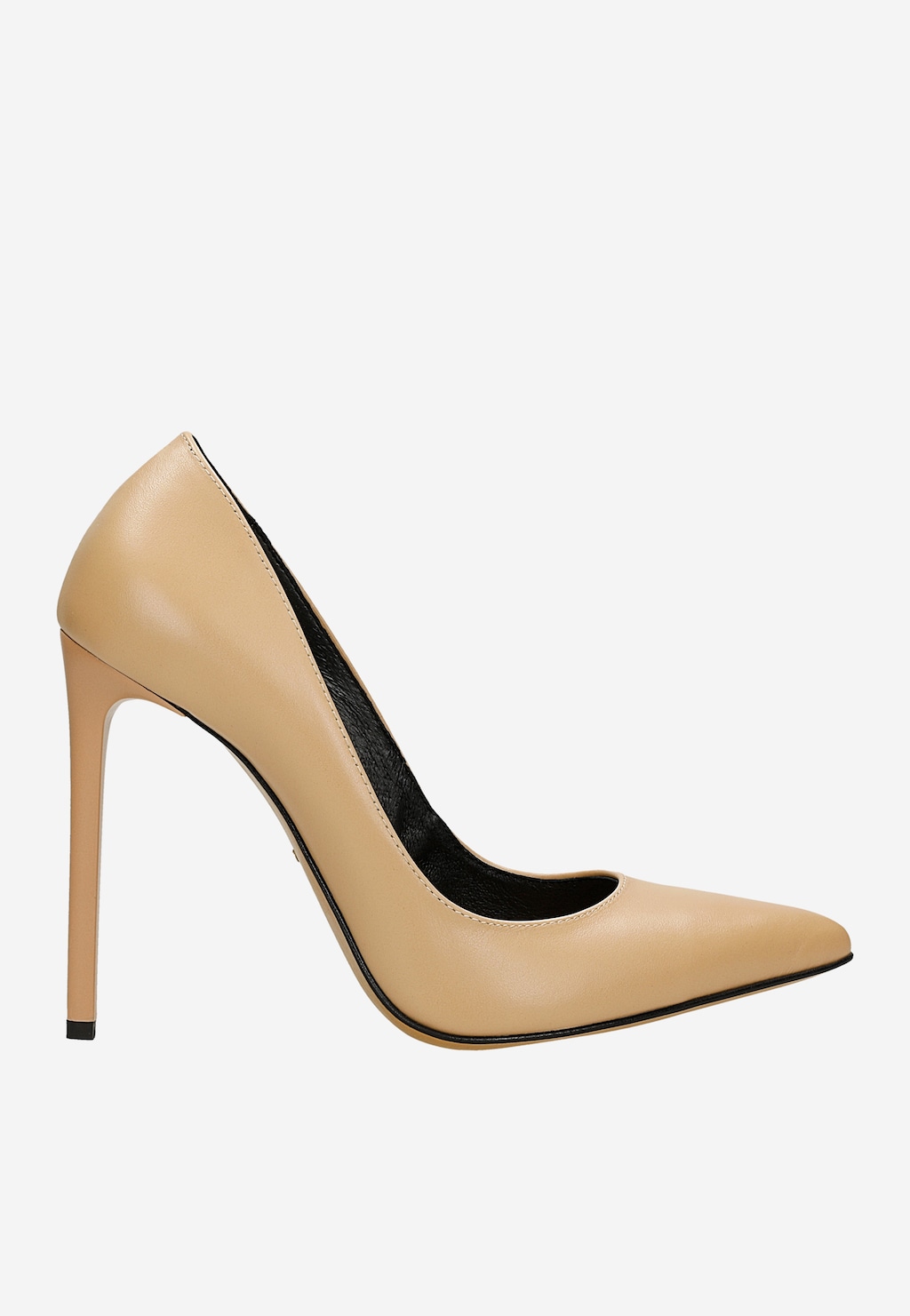 Vysoké kožené podpätky s čiernymi kontrastnými vložkami 35053-50 Widok 2