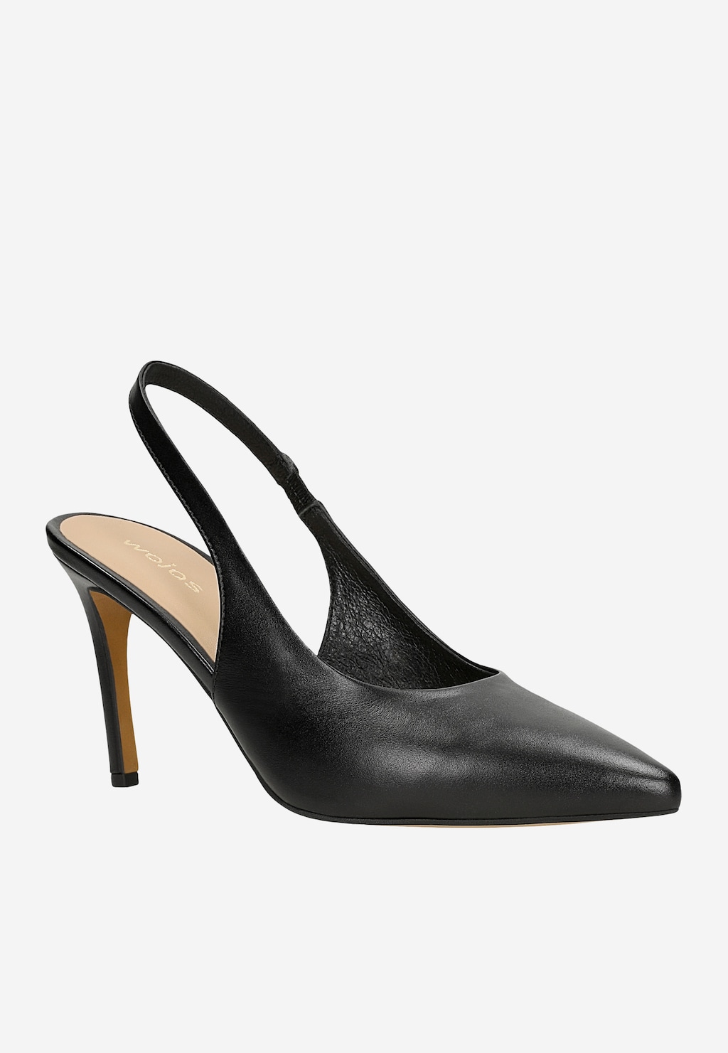 Černé dámské lodičky na vysokém podpatku s otevřenou patou 35165-51 Widok 3