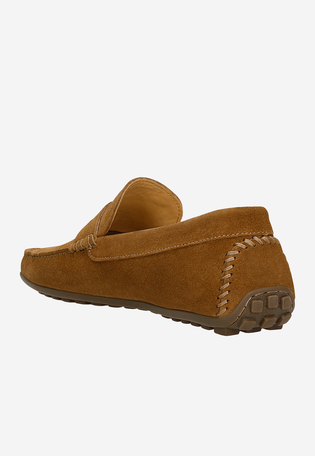 Jasnobrązowe półbuty męskie typu mokasyny 10116-64 Widok 4