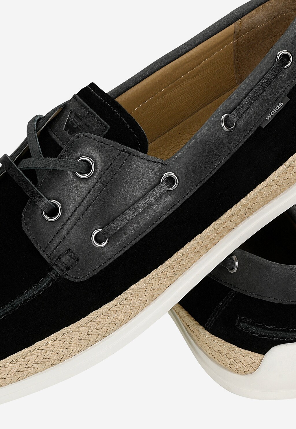 Černé pánské polobotky z kombinované kůže 10259-71 Widok 7