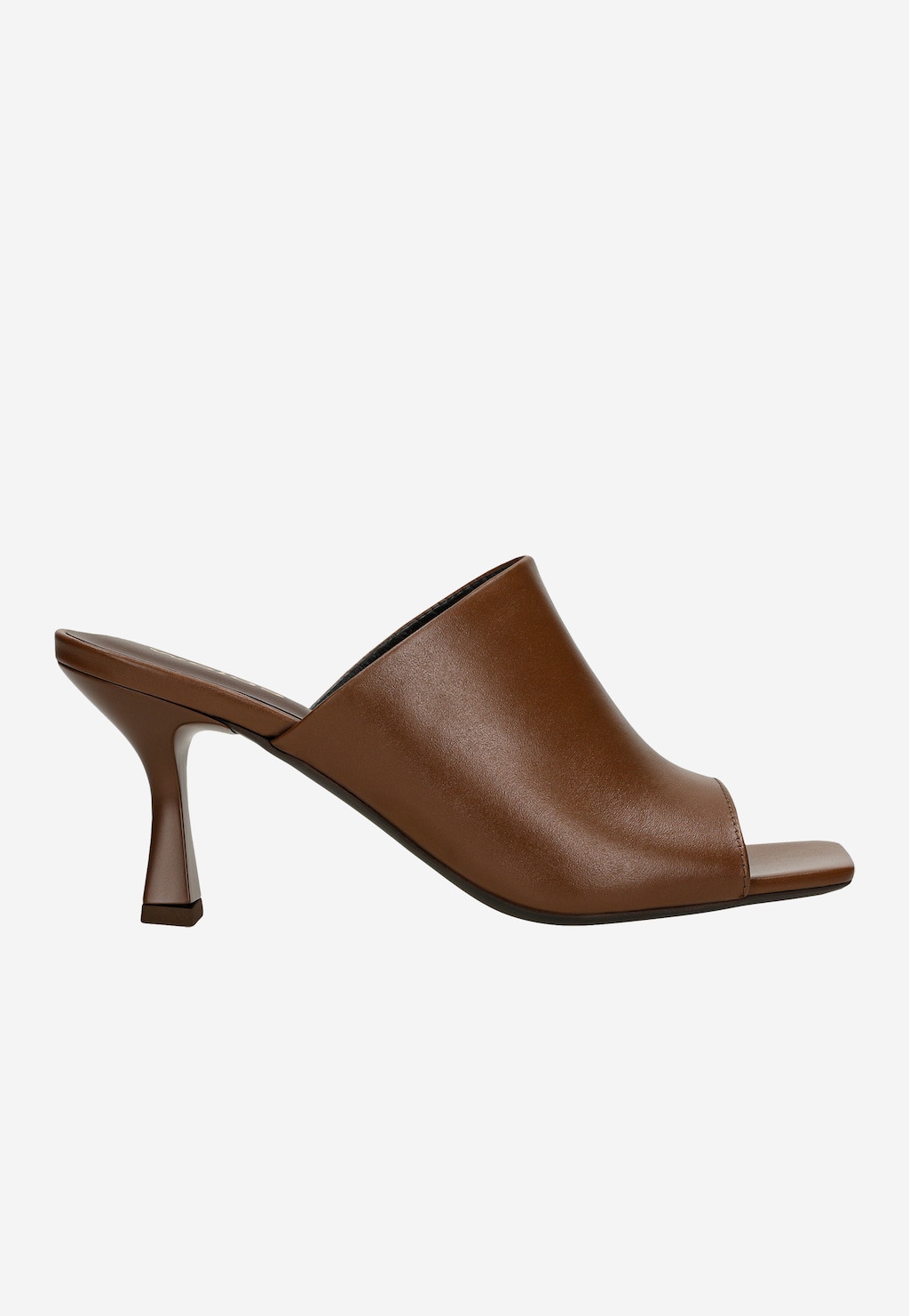 Hnedé dámske kožené šľapky na podpätku 74120-52 Widok 2