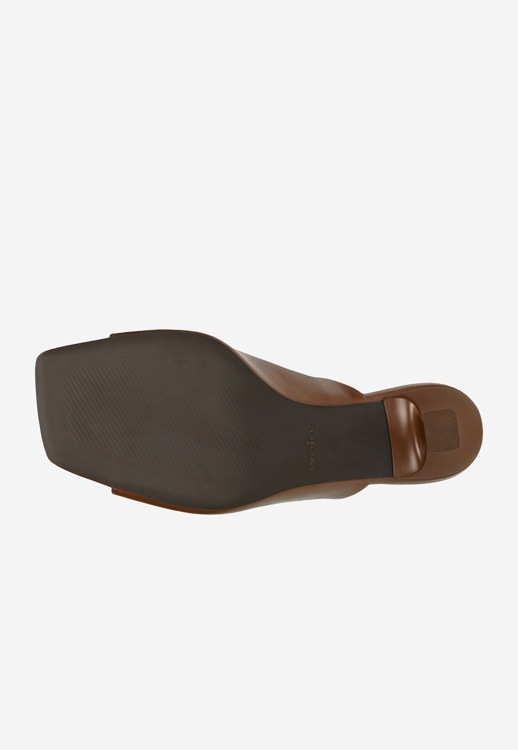 Hnedé dámske kožené šľapky na podpätku 74120-52 Widok 6
