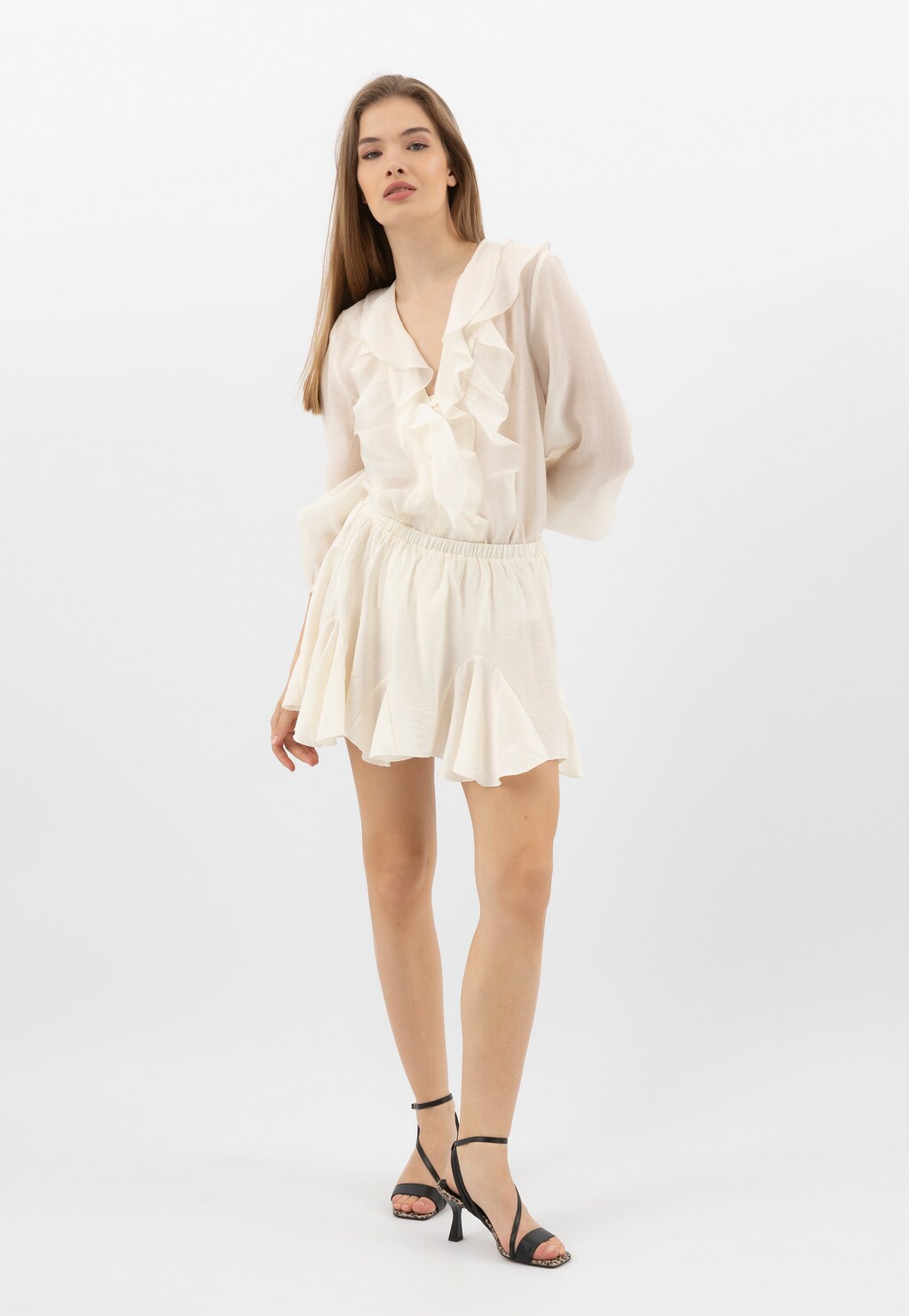 Dámske sandále so jemným leopardím vzorom 76200-70 Widok 1