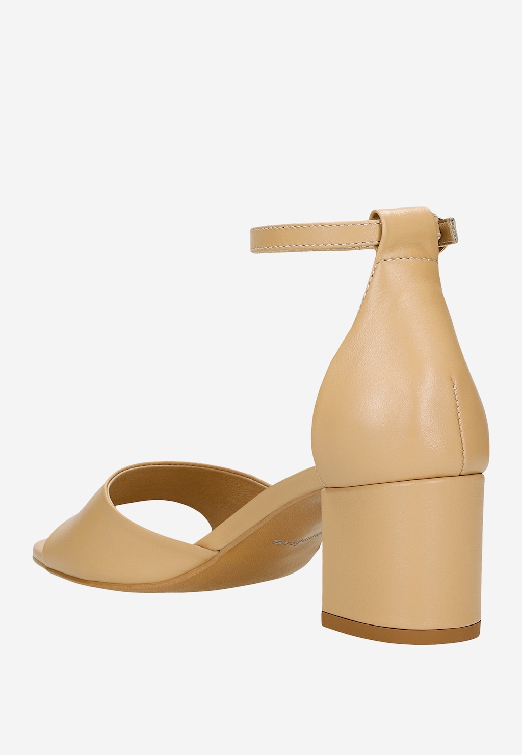 Beżowe sandały damskie na szerokim obcasie 76204-54 Widok 4