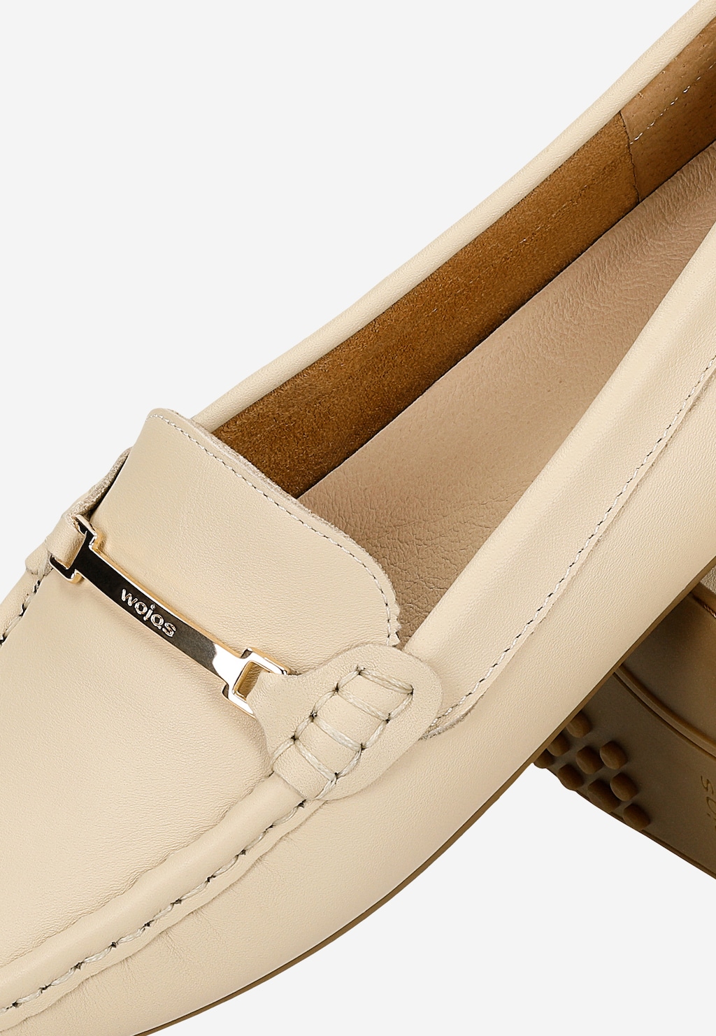 Béžové dámske mokasíny na podrážke typu driver 46210-54 Widok 7