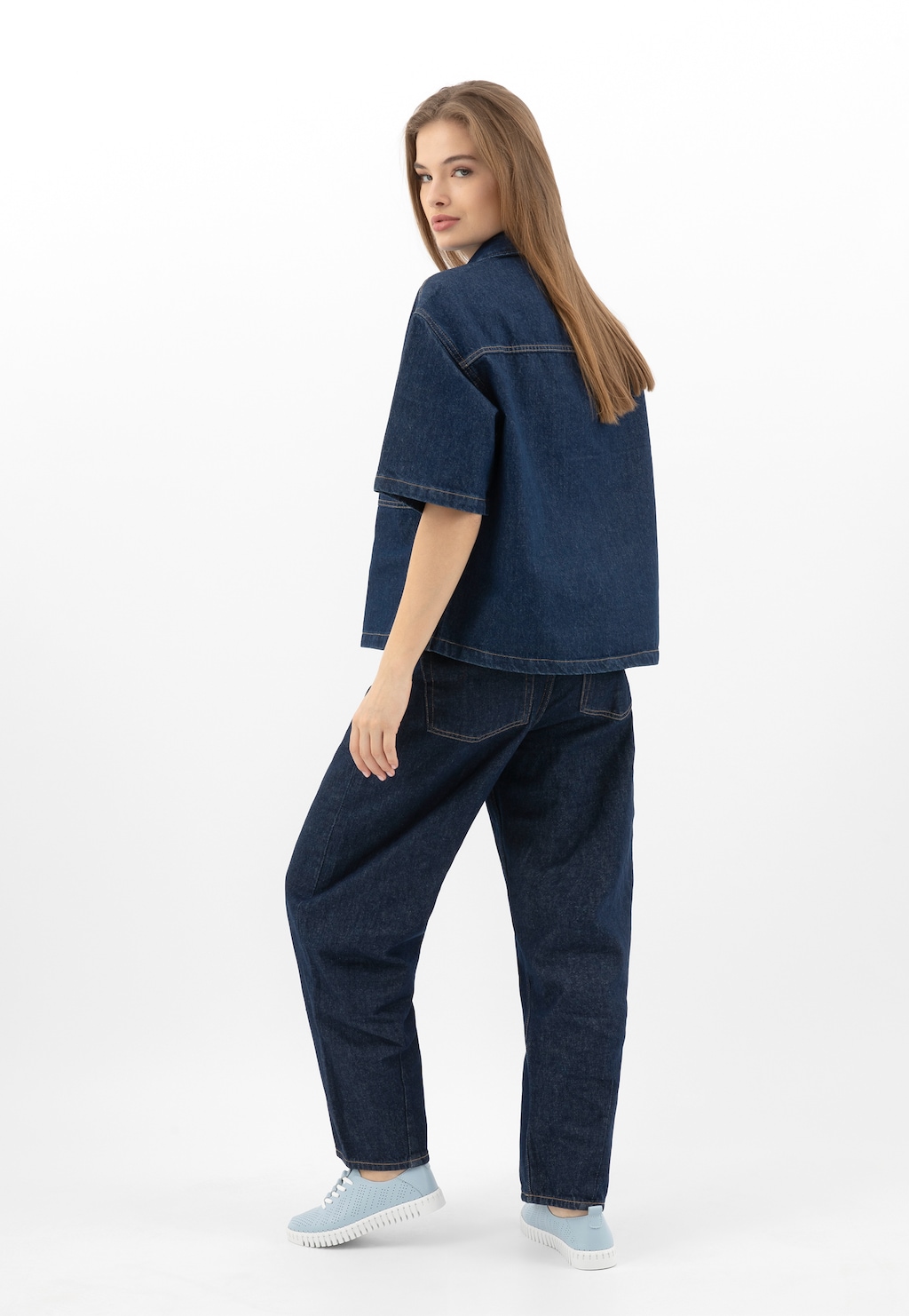 Modro-biele dámske tenisky z línie Comfort 46267-56 Widok 9