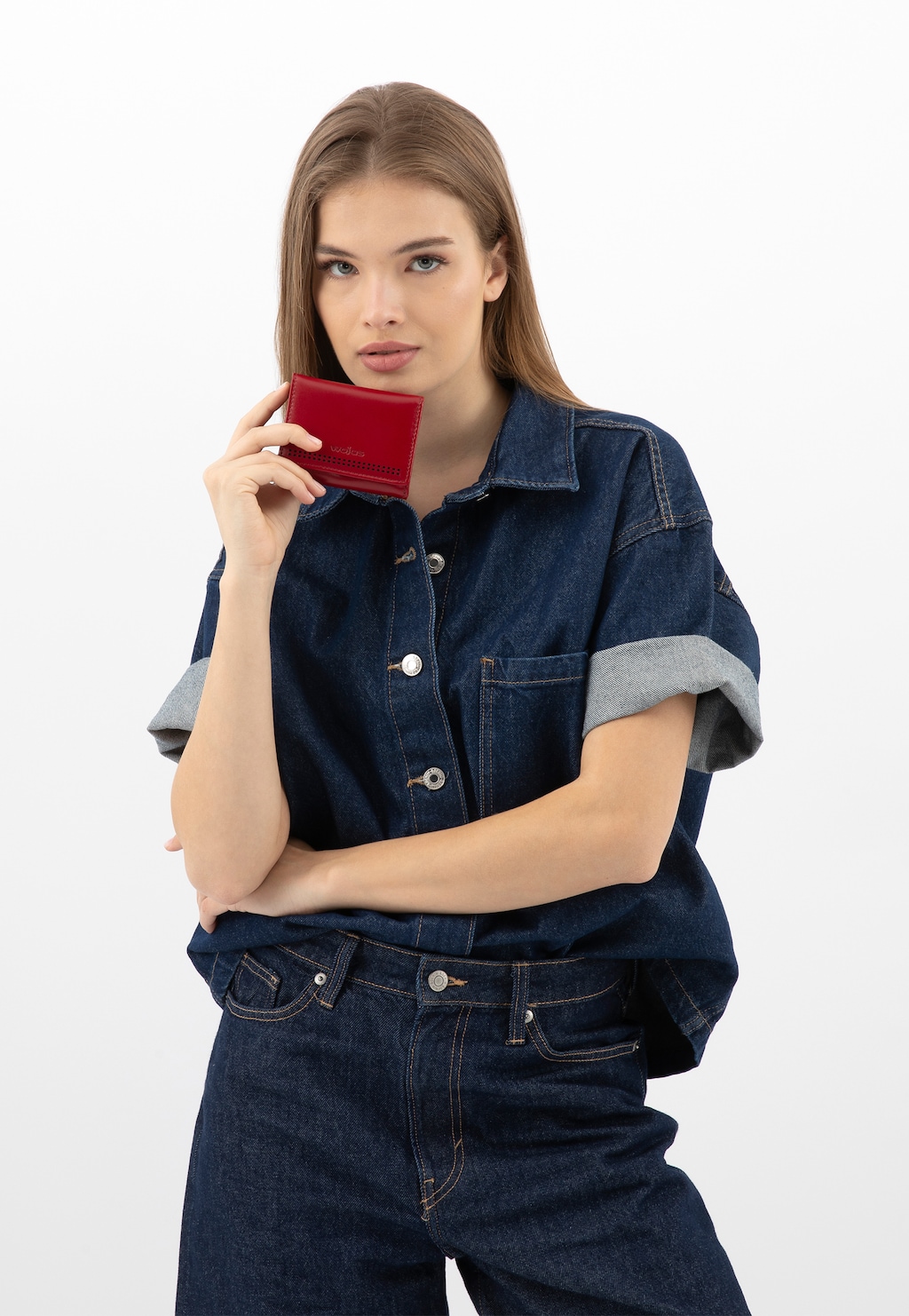 Červená kožená peněženka s RFID ochranou 91067-75 Widok 9