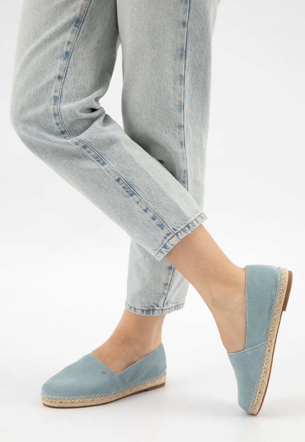 Svetlomodré dámske espadrilky z velúru 46325-66 Widok 8