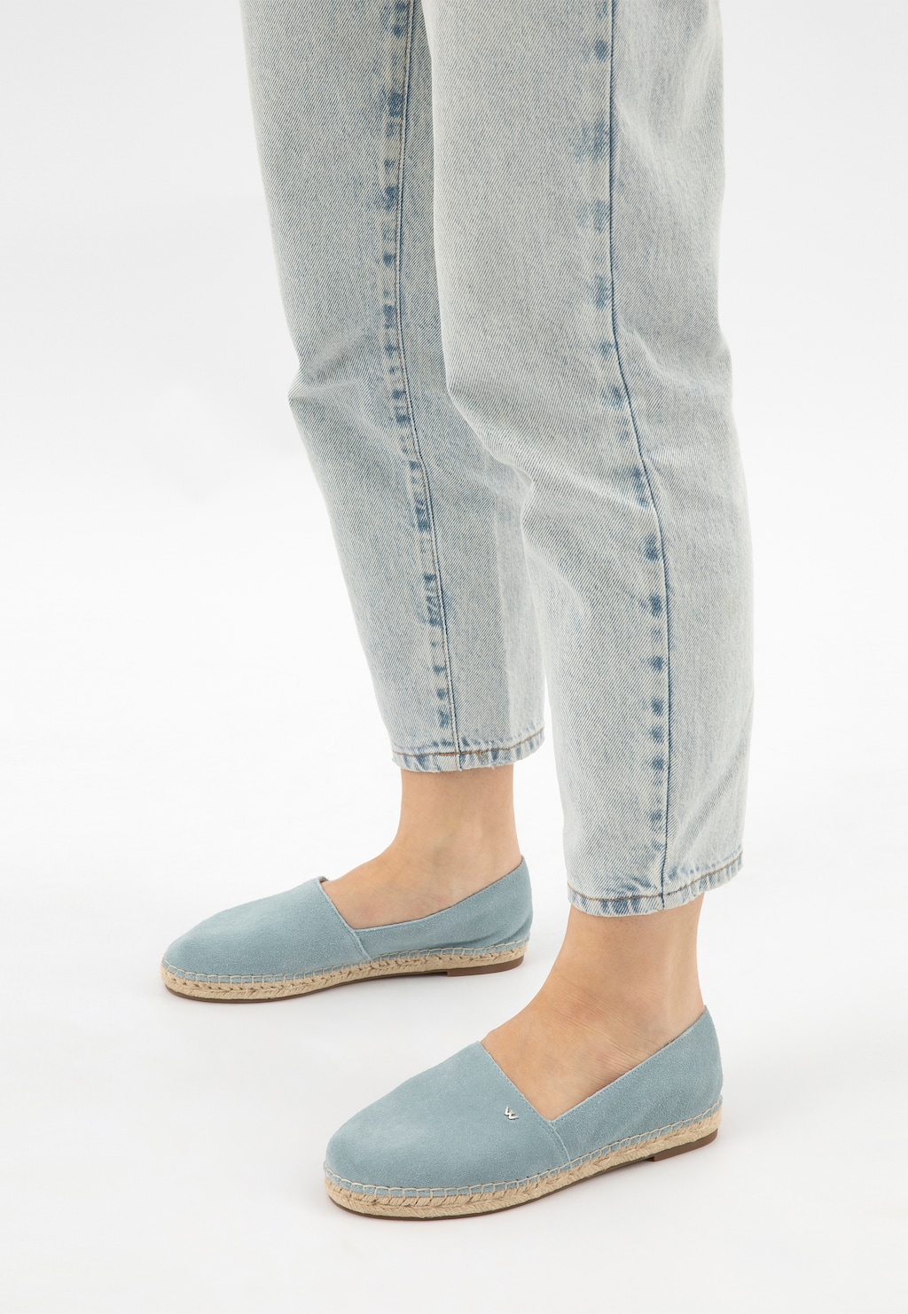 Svetlomodré dámske espadrilky z velúru 46325-66 Widok 9