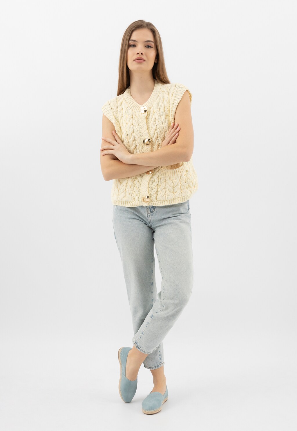 Svetlomodré dámske espadrilky z velúru 46325-66 Widok 10