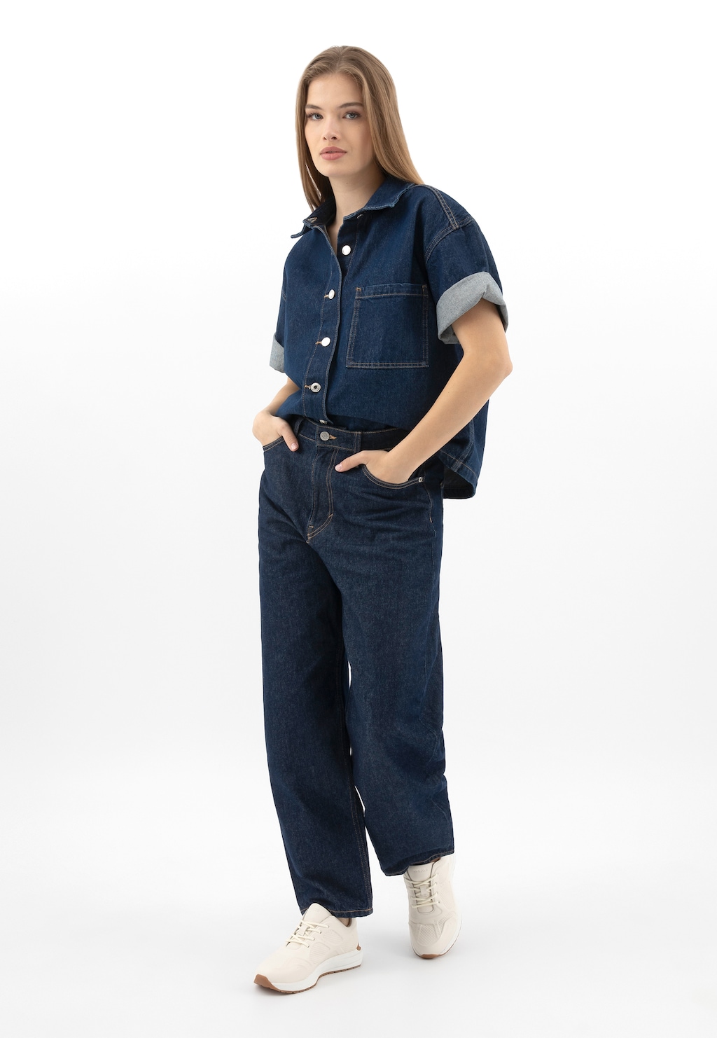 Béžové dámské tenisky s ozdobnými reliéfy 46329-54 Widok 10