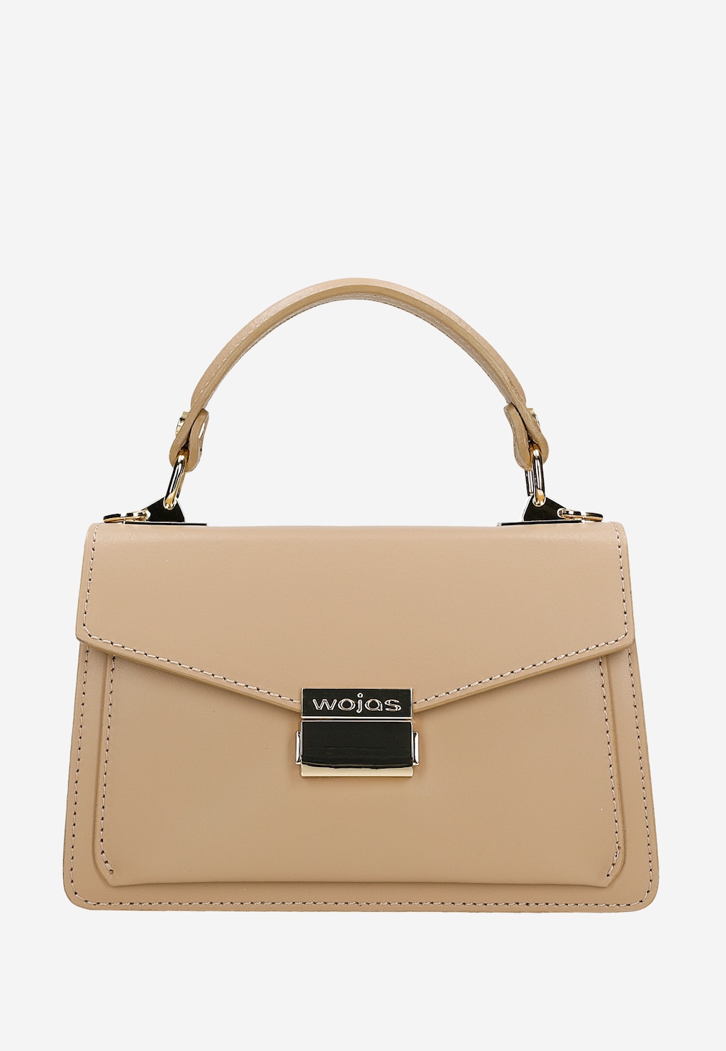 Malá béžová kožená večerní kabelka 80402-54 Widok 2