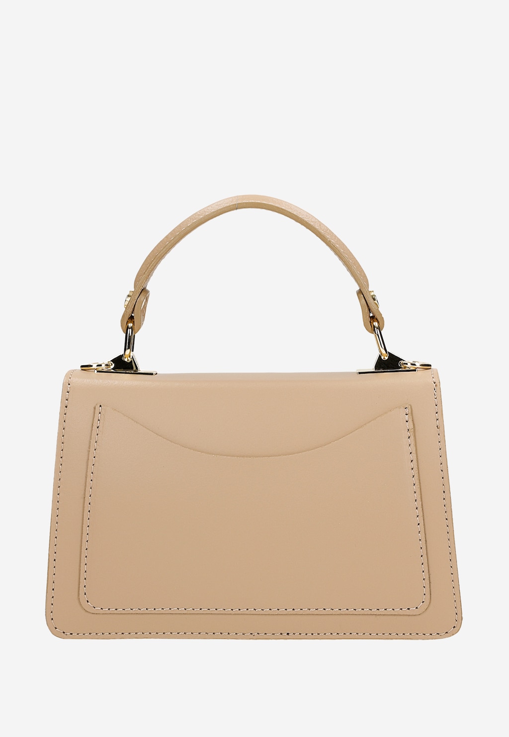 Malá béžová kožená večerní kabelka 80402-54 Widok 4