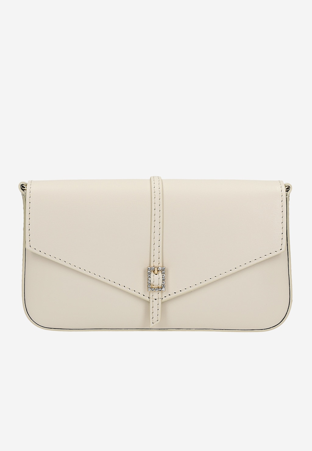 Bílá kožená kabelka se zapínáním s kamínky 80302-50 Widok 2